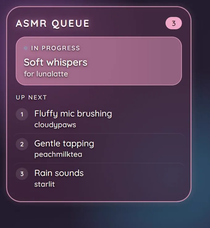 Meoyumi's stream widget