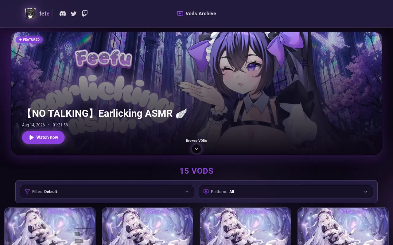 Feefu's VOD archive