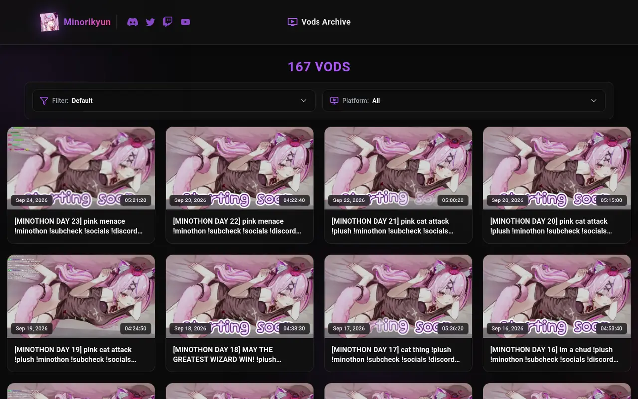 Minorikyun's VOD archive